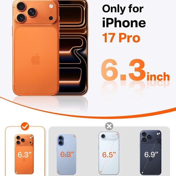 TORRAS Q3 Silicone 360 Spin for iPhone 17 Pro Case with Stand, Fit for MagSafe, - Picture 2 of 10